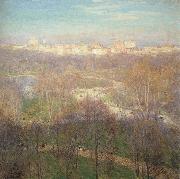 Metcalf, Willard Leroy Early Spring Afternoon-Central Park oil painting artist